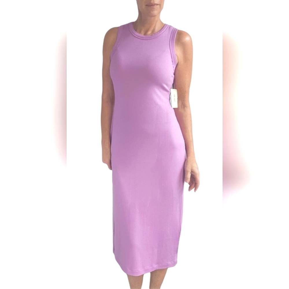 ❤️SPECIAL❤️NWT. ON 34TH Rib-Knit Midi Tank Dress In Purple Opal - Picture 2 of 6